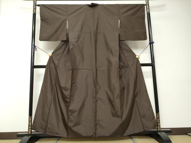 平和屋着物●本場大島紬 格子 正絹 逸品 DABI9047ud