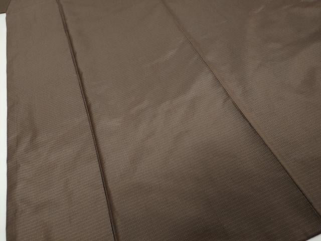 平和屋着物●本場大島紬 格子 正絹 逸品 DABI9047ud