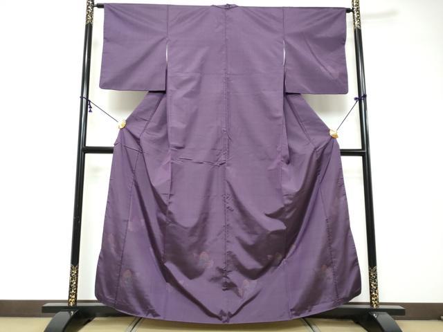 平和屋着物●本場大島紬 訪問着 舞蝶文 正絹 逸品 DABI9050ud