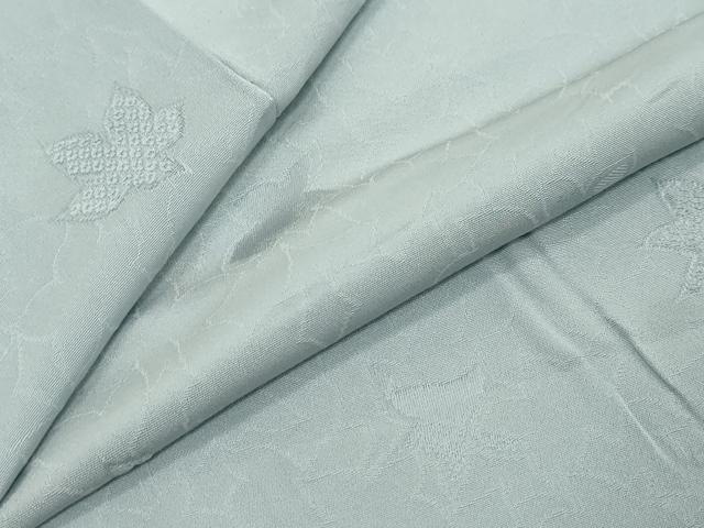 平和屋着物●上質な色無地 舞葉地紋 空色 正絹 逸品 DABI9054ud
