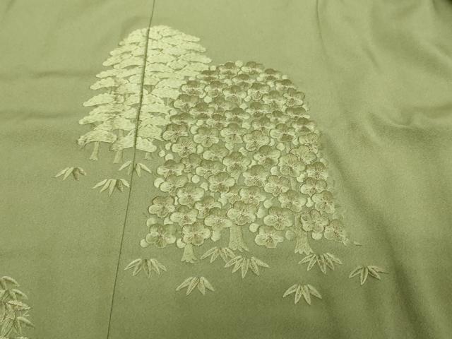 平和屋着物●訪問着 総刺繍 松竹梅 金糸 正絹 逸品 DABI9062ud