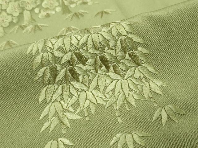 平和屋着物●訪問着 総刺繍 松竹梅 金糸 正絹 逸品 DABI9062ud