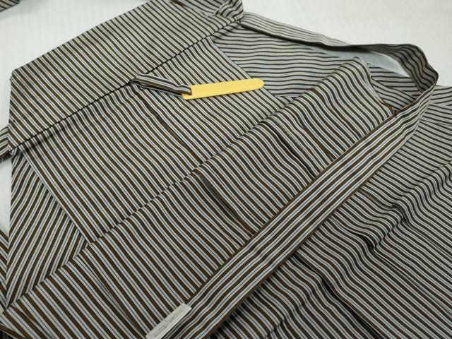 平和屋着物●男性 馬乗り袴 縞 正絹 逸品 DABI9070ud