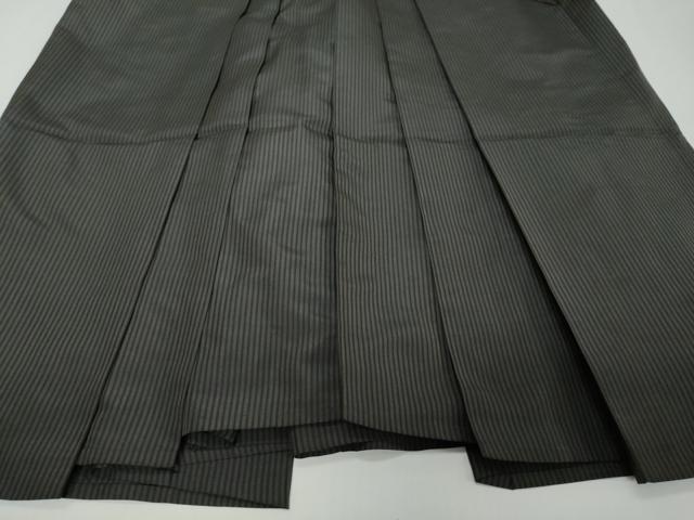 平和屋着物●男性 馬乗り袴 縞 正絹 逸品 DABI9072ud