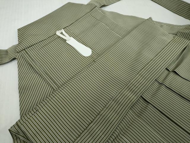 平和屋着物●男性 行灯袴 縞 正絹 逸品 DABI9074ud