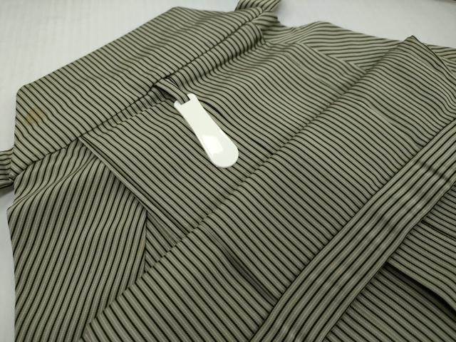 平和屋着物●男性 馬乗り袴 縞 正絹 逸品 DABI9078ud