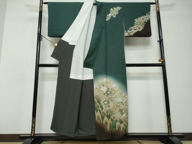 平和屋着物●林淳一 訪問着 辻が花 暈し染め 金彩 正絹 逸品 DABI9082ud