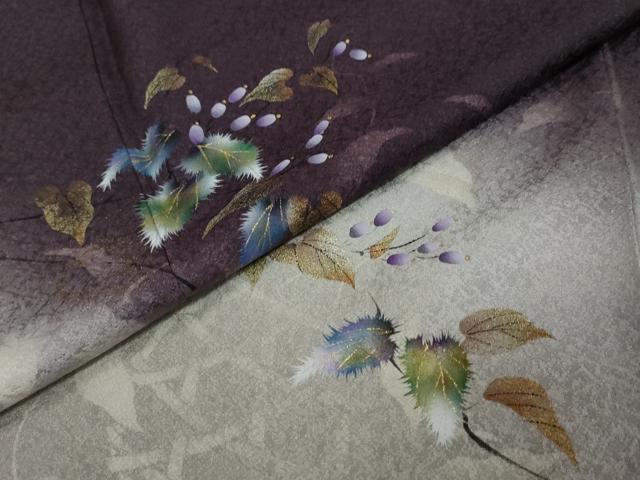 平和屋着物●和紙染染色作家・植村彩弘 訪問着 草花籬文 暈し染め 金彩 やまと誂製 正絹 逸品 DABI9087ud