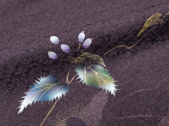 平和屋着物●和紙染染色作家・植村彩弘 訪問着 草花籬文 暈し染め 金彩 やまと誂製 正絹 逸品 DABI9087ud