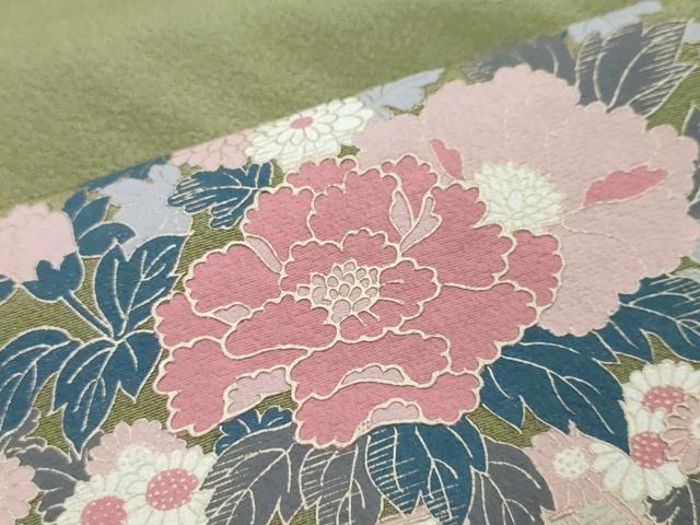 平和屋着物●豪華色留袖 花車文 金彩 正絹 逸品 DABI9105ud