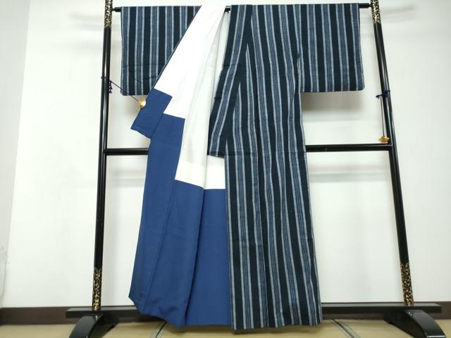 平和屋着物●上質な紬 間道 正絹 逸品 DABI9108ud