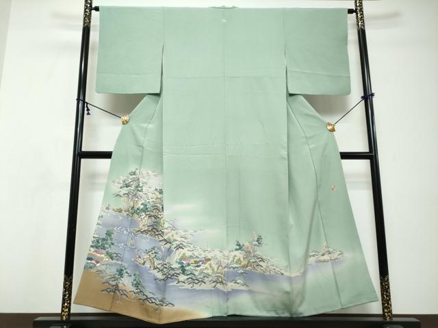 平和屋着物●本加賀友禅作家 吉村伊佐子 色留袖 浜松風景文 暈し染め 正絹 逸品 DABI9109ud