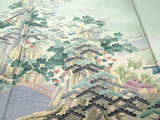 平和屋着物●本加賀友禅作家 吉村伊佐子 色留袖 浜松風景文 暈し染め 正絹 逸品 DABI9109ud