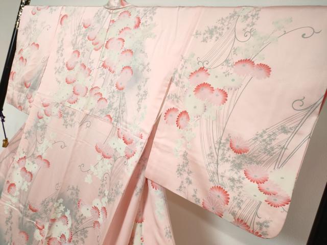 平和屋着物●訪問着 草花文 暈し染め 正絹 逸品 DABI9140ud