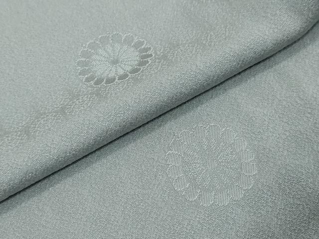 平和屋着物●上質な色無地 舞花地紋 湊鼠色 正絹 逸品 DABI9155ud