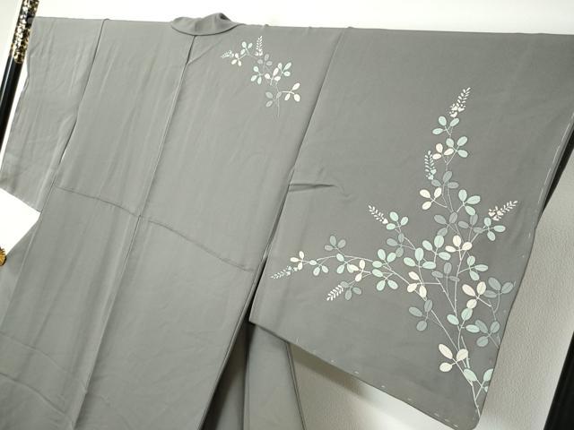 平和屋着物●訪問着 作家物 枝葉文 正絹 逸品 未使用 DABI9159ud