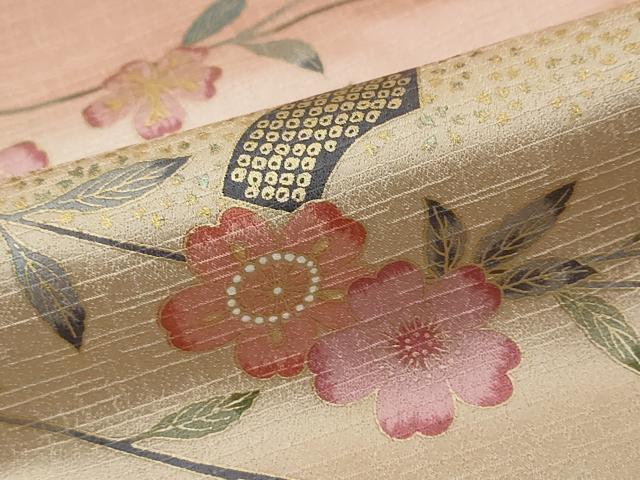 平和屋着物●訪問着 草花籬文 暈し染め 金彩 正絹 逸品 DABI9180ud