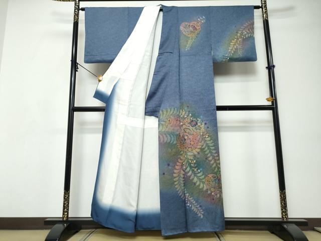 平和屋着物●訪問着 辻が花 暈し染め 金彩 正絹 逸品 DABI9186ud