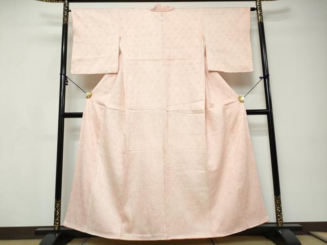 平和屋着物●大変加工の良い総絞り小紋 正絹 逸品 DABI9203ud