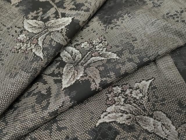 平和屋着物●本場大島紬 9マルキ 総絣 草花文 正絹 逸品 DABI9204ud