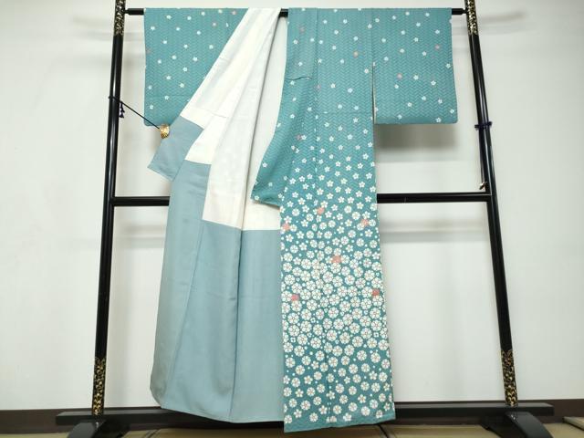 平和屋着物●訪問着 舞花文 金彩 正絹 逸品 DABI9206ud
