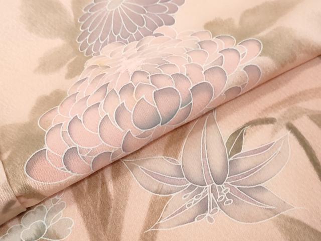 平和屋着物●訪問着 草花文 正絹 逸品 DABI9209ud