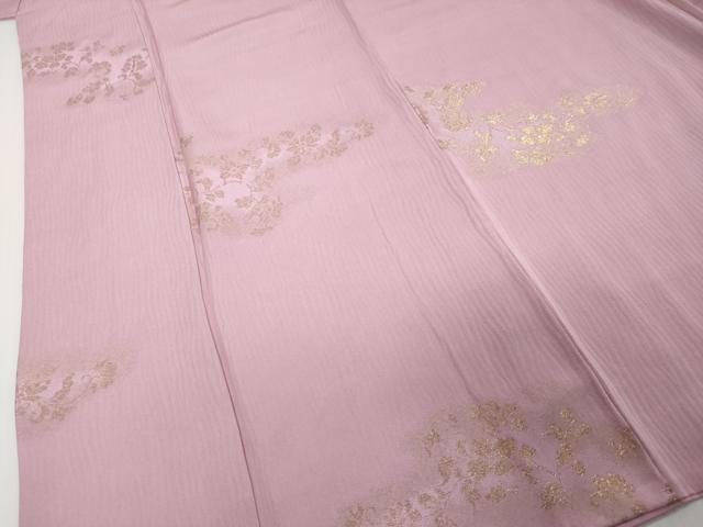 平和屋着物●上質な小紋 寿光織 洋花文 金糸 正絹 逸品 DABI9238ud