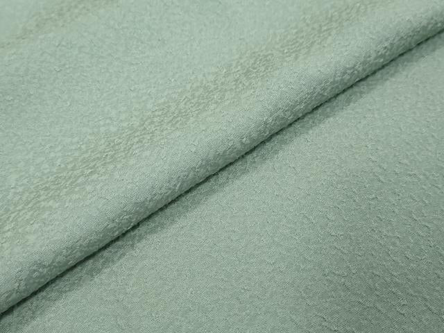 平和屋着物●上質な色無地 紋意匠 白緑色 正絹 逸品 DABI9248ud