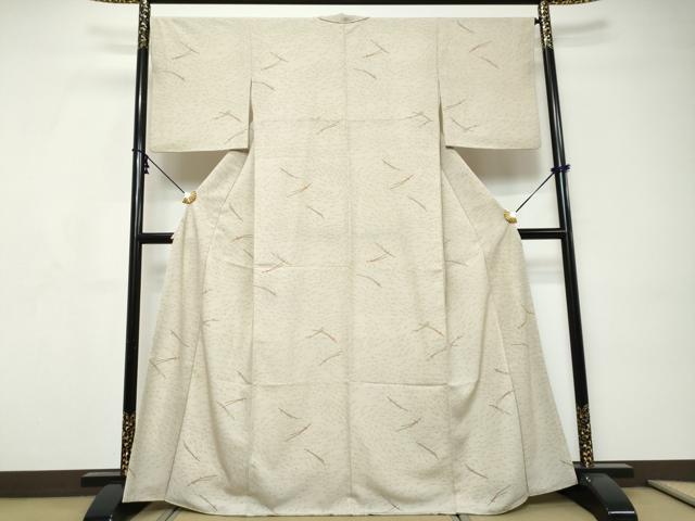 平和屋着物●上質な小紋 敷松葉文 正絹 逸品 DABI9251ud