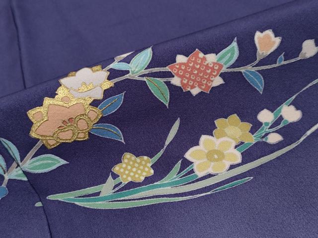 平和屋着物●訪問着 草花文 暈し染め 金彩 正絹 逸品 DABI9257ud