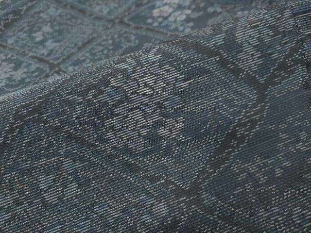 平和屋着物●本場大島紬 風景花菱文 大山謹製 証紙付き 正絹 逸品 DABI9262ud
