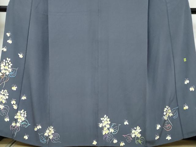 平和屋着物●本加賀友禅作家 茶谷孝志 訪問着 舞鶴草 証紙付き 正絹 逸品 DABI9265ud