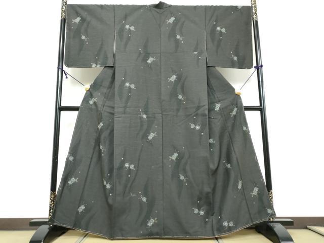平和屋着物●上質な紬 吉祥丸文 正絹 逸品 未使用 DABI9271ud