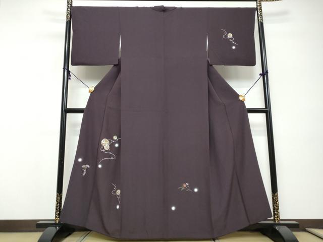 平和屋着物●訪問着 総刺繍 手毬花文 蛍暈し 金糸 さが美扱い 正絹 逸品 DABI9291ud