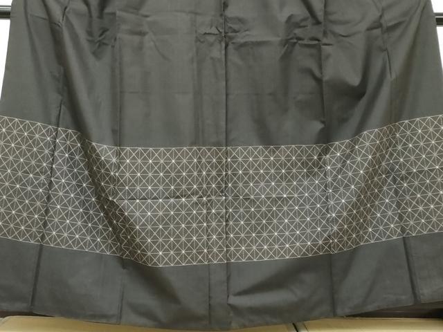 平和屋着物●本場大島紬 訪問着 7マルキ 横段幾何学文様 ますいわ屋扱い 正絹 逸品 DABI9308ud