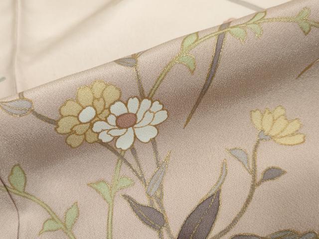 平和屋着物●訪問着 駒刺繍 草花文 金彩 正絹 逸品 DABI9324ud