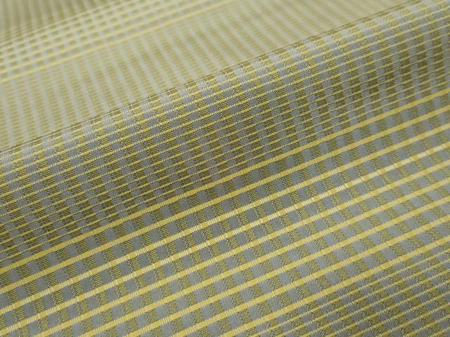 平和屋着物●上質なお召 吉野間道 ロング丈 正絹 逸品 DABI9326ud