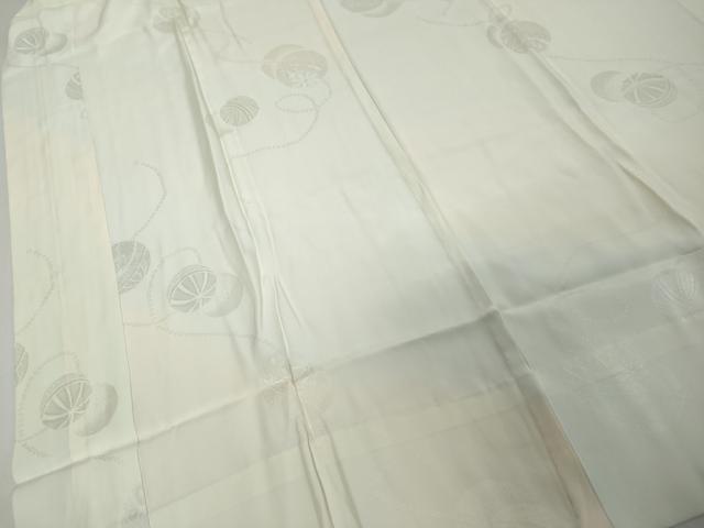 平和屋着物●長襦袢 無双仕立て 手毬草花地紋 暈し染め 正絹 逸品 DABI9328ud