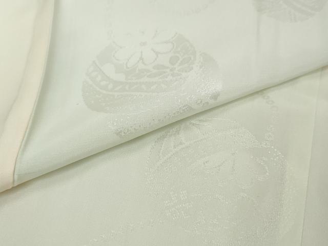 平和屋着物●長襦袢 無双仕立て 手毬草花地紋 暈し染め 正絹 逸品 DABI9328ud
