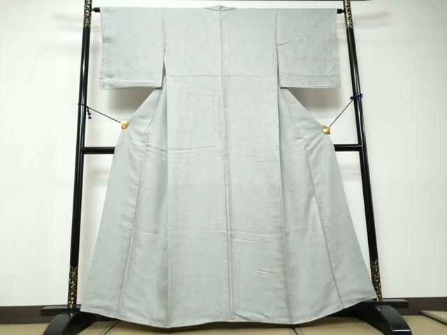 平和屋着物●上質な色無地 辻が花地紋 淡藤色 正絹 逸品 未使用 DABI9337ud
