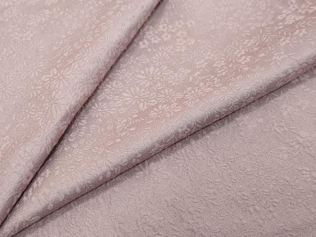 平和屋着物●上質な色無地 草花地紋 紅藤色 正絹 逸品 DABI9338ud
