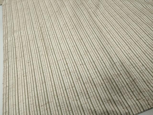 平和屋着物●ぜんまい紬 縞 正絹 逸品 DABI9348ud