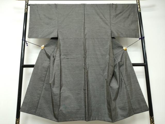 平和屋着物●男性 本場大島紬 アンサンブル 格子文 正絹 逸品 DABI9351ud