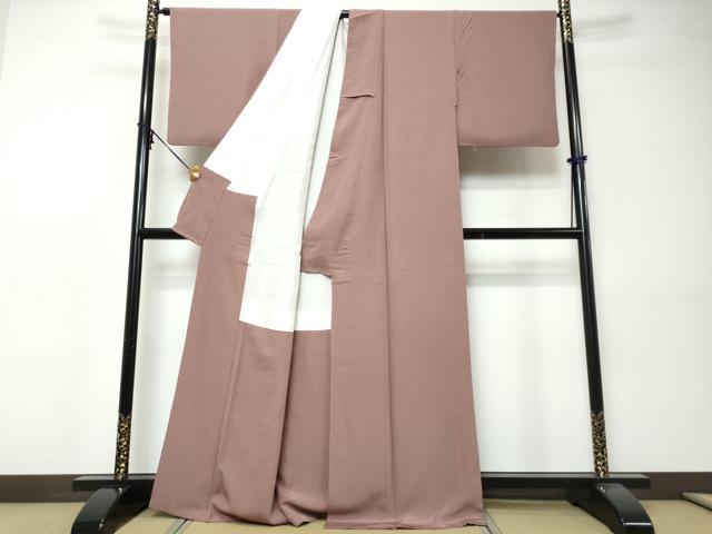 平和屋着物●上質な色無地 堅牢草木染 堅牢染 鴇浅葱色 反端付き 正絹 逸品 DABI9357ud