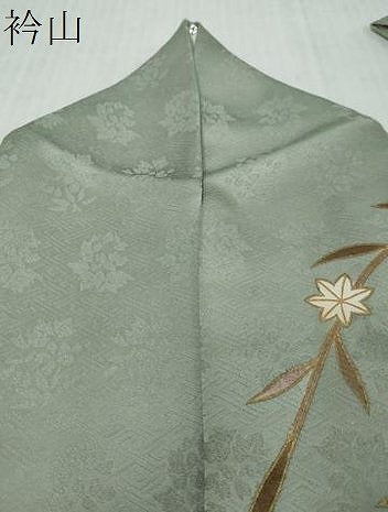平和屋着物●訪問着 駒刺繍 小舟草花文 金彩 正絹 逸品 DABI9396ud