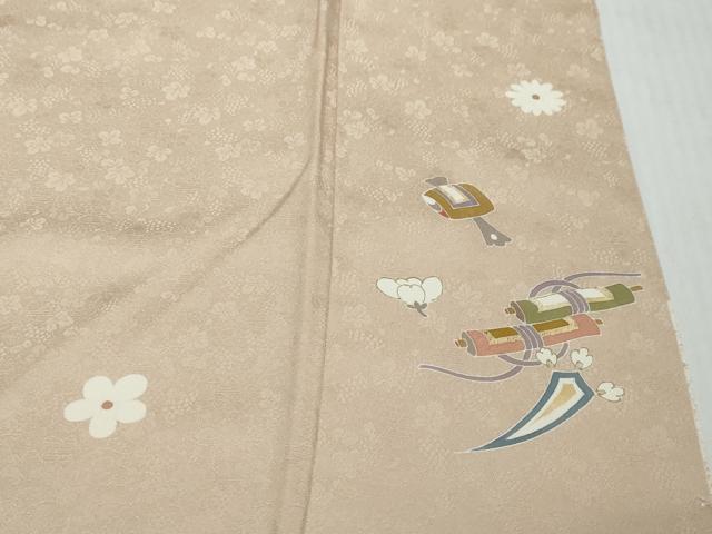 平和屋着物●訪問着 吉祥扇面宝尽くし文 金彩 正絹 逸品 DABI9399ud