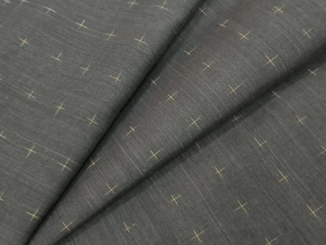 平和屋着物●上質な紬 十字絣 正絹 逸品 DABI9412ud