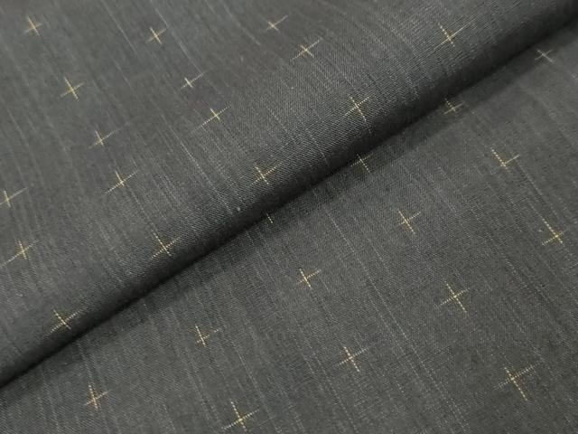 平和屋着物●上質な紬 十字絣 正絹 逸品 DABI9412ud