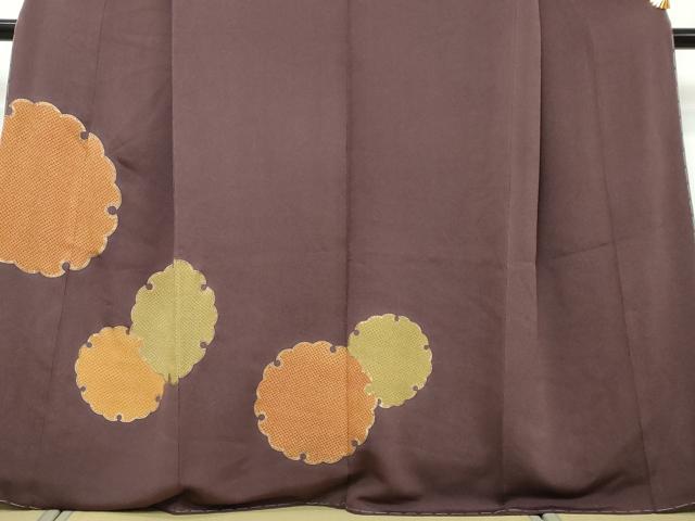 平和屋着物●訪問着 雪輪鹿の子文 金彩 鬼しぼ縮緬 正絹 逸品 未使用 DABI9431ud