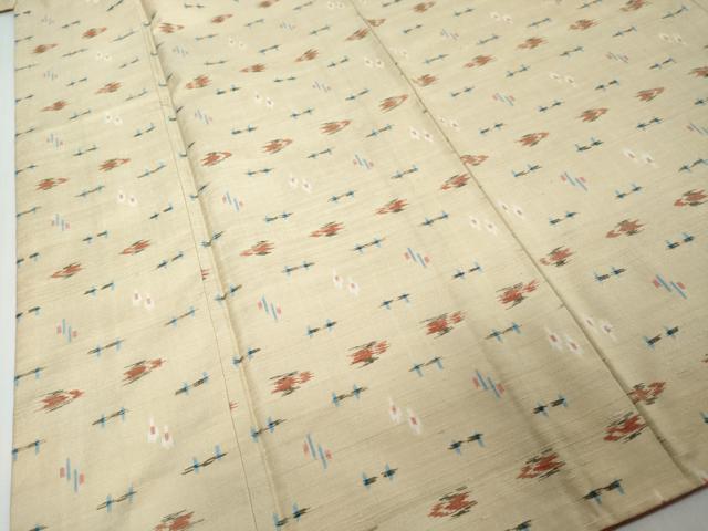 平和屋着物●上質な紬 琉球絣 正絹 逸品 未使用 DABI9435ud